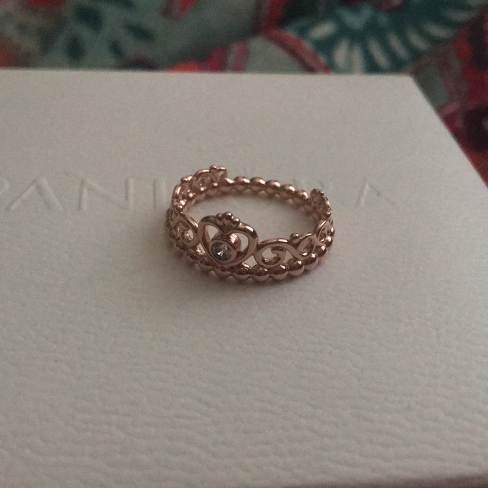 Authentic Pandora Rose My princess ring in size 7
